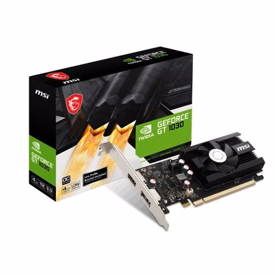 Tarjeta Gráfica MSI GeForce GT 1030 4GB GDDR4 Low-Profile con 384 Núcleos CUDA y Bajo Consumo